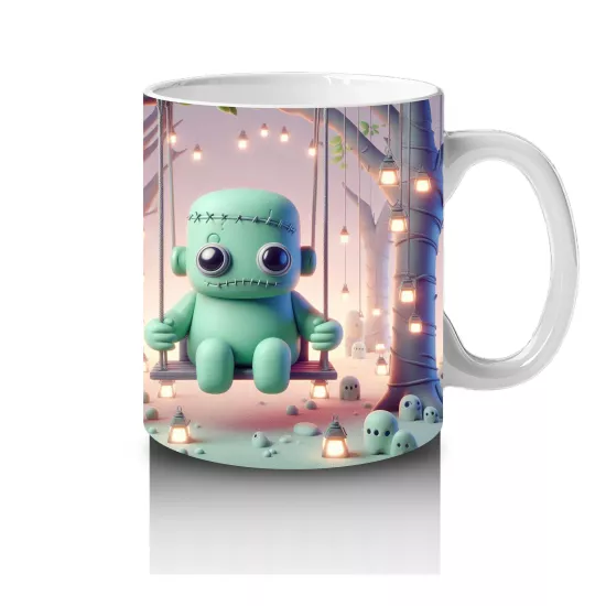 Sevimli Dinozor Kostümlü Çocuklara Özel Tatlı Cadılar Bayramı Baskılı Kupa