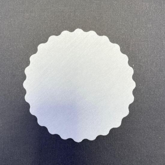 100 Adet Tek Kullanımlık Beyaz Desenli Kağıt Bardak Altlığı 80 mm