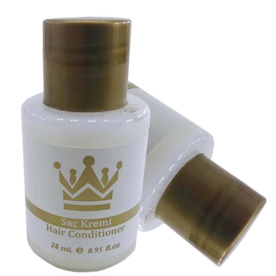 Saç Kremi Etiketli  Standart Otel Tipi Mini 30 ML Silindir  Şişe Tek Kullanımlık Kullan At