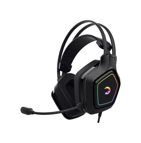Gamepower MİHAWK RGB Işık 7.1 Surround Kulak Üstü Oyuncu Kulaklığı Siyah