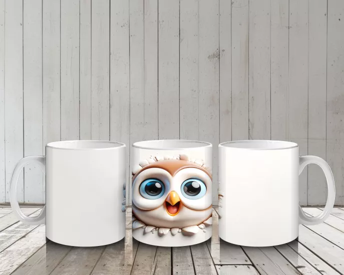 Çocuklara Sütü Sevdiren Minik Baykuş Kupa Bardak