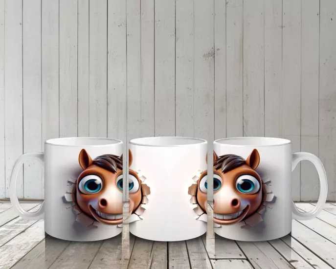 Çocuklara Sütü Sevdiren Duvarı Delip Gelen At Kupa Bardak