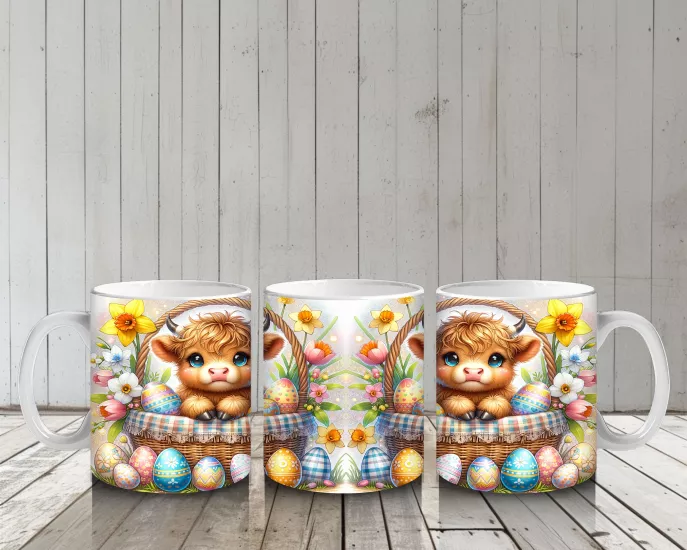 Çocuklara Sütü Sevdiren Sepetli Paskalya Kuzusu Kupa Bardak