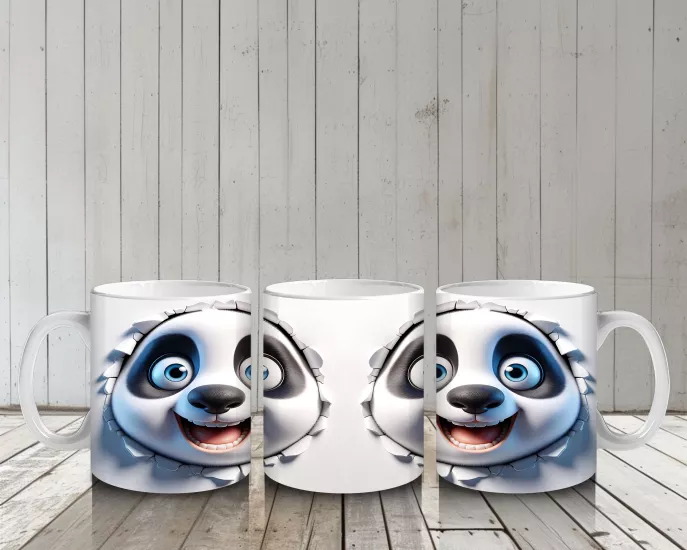 Çocuklara Sütü Sevdiren Meraklı Panda Kupa Bardak