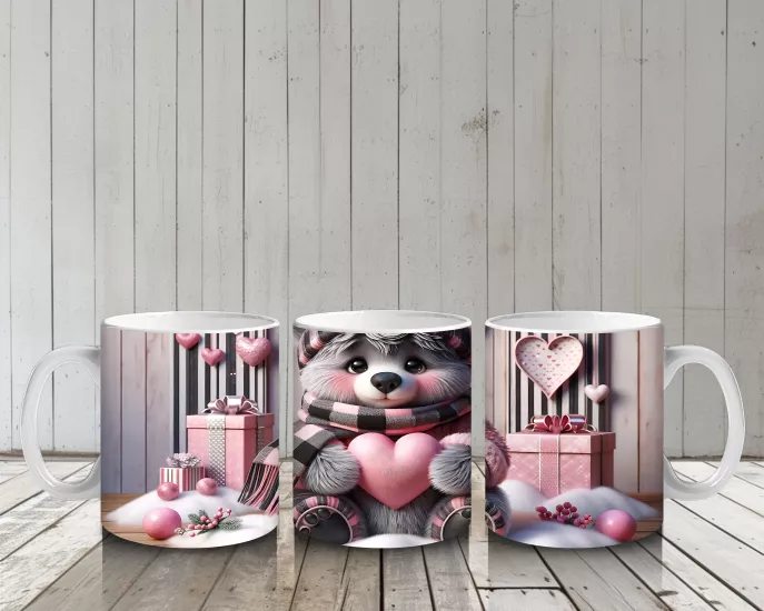 Çocuklara Sütü Sevdiren Hediye Dolu Ayıcık Kupa Bardak