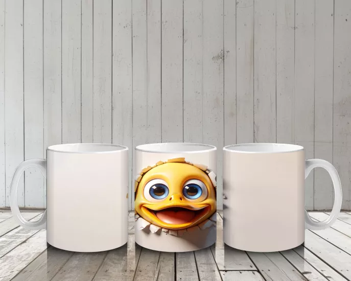 Çocuklara Sütü Sevdiren Neşeli Patlayan Yüz Kupa Bardak