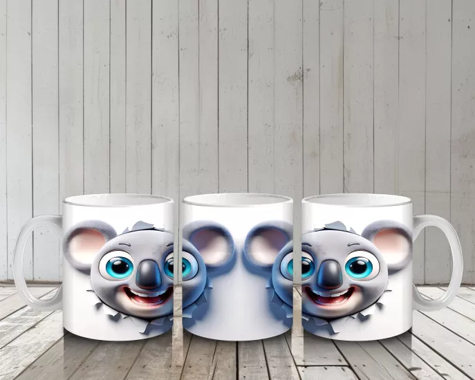 Çocuklara Sütü Sevdiren Şirin Koala Kupa Bardak