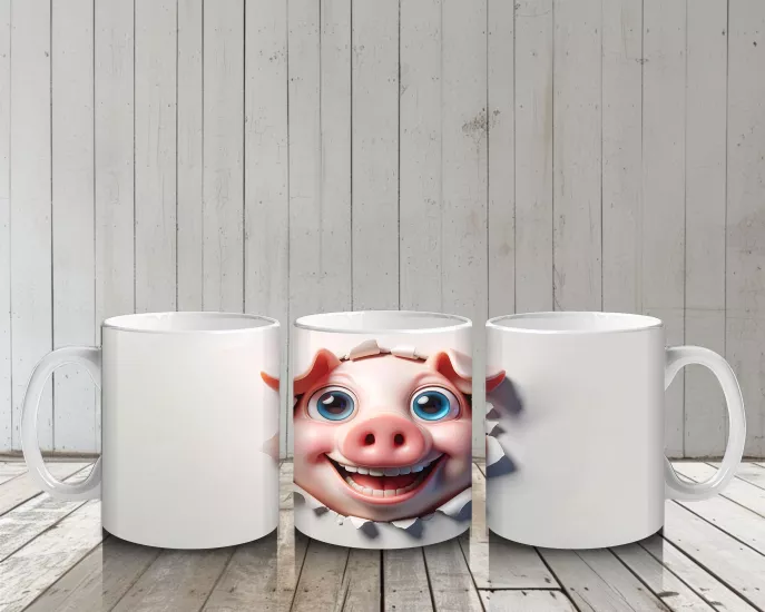 Çocuklara Sütü Sevdiren Patlayan Sevimli Domuz Kupa Bardak