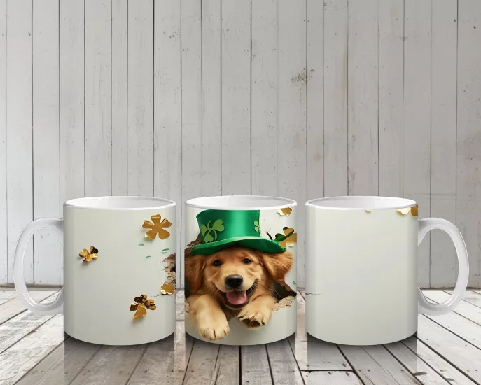 Çocuklara Sütü Sevdiren Şapkalı Köpek Dostu Kupa Bardak