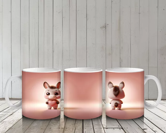 Çocuklara Sütü Sevdiren Arkadan Bakan Tavşan Kupa Bardak