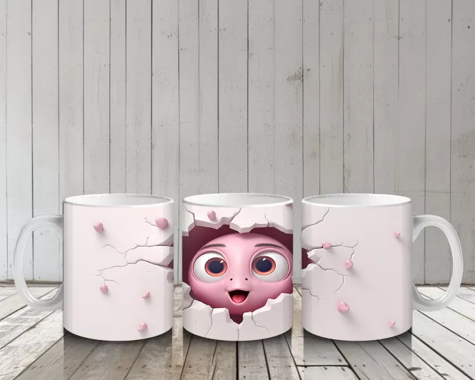 Çocuklara Sütü Sevdiren Şaşkın Bebek Arkadaş Kupa Bardak