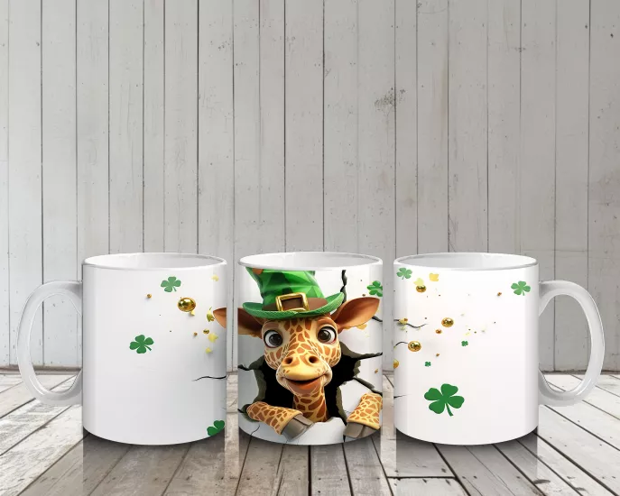 Çocuklara Sütü Sevdiren Şanslı Zürafa Kaşif Kupa Bardak