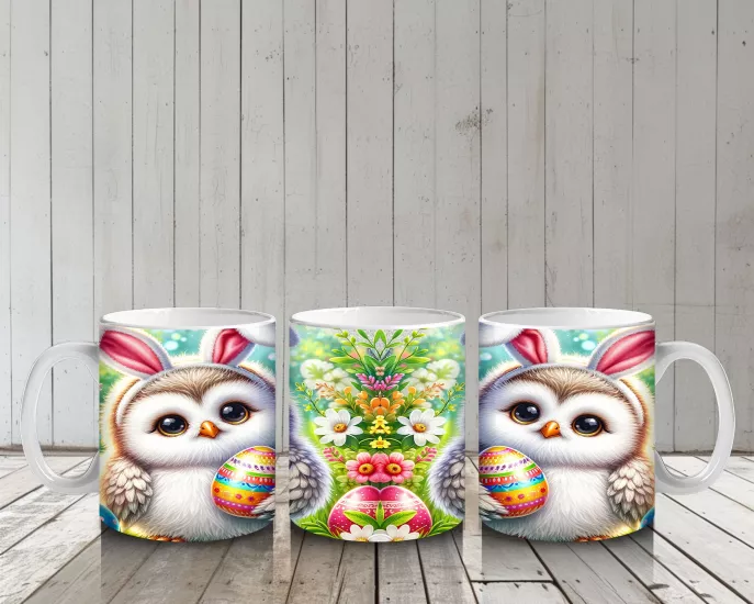 Çocuklara Sütü Sevdiren Paskalya Baykuş Kupa Bardak