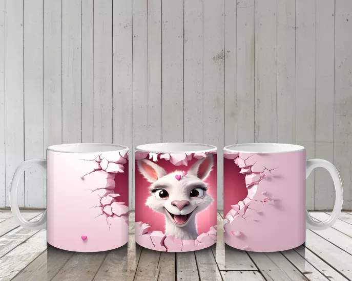 Çocuklara Sütü Sevdiren Duvarı Delip Bakan Zıpır Keçi Kupa Bardak