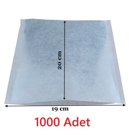 Çay Demleme Filtresi Boş Demlik Poşeti Büyük Endüstriyel Boy Kazan Galoşu Bonesi 19x20 cm 1000 Adet Ev Otel Cafe Horeca