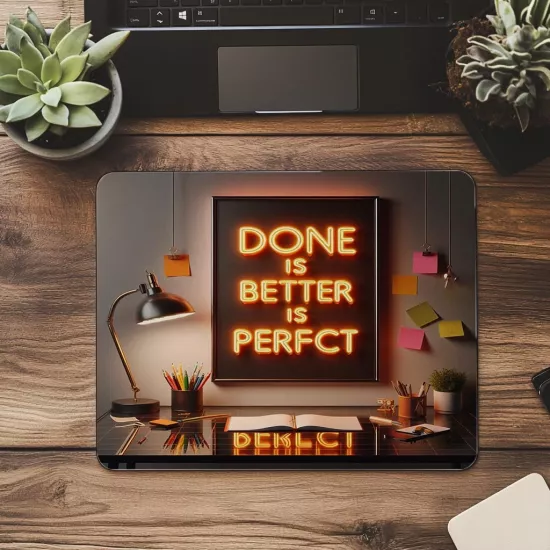 Tamamla Odaklı Parlak Tasarım Mouse Pad - 19x23 cm 2 mm Dikdörtgen İthal Baskılı Mouse Pad