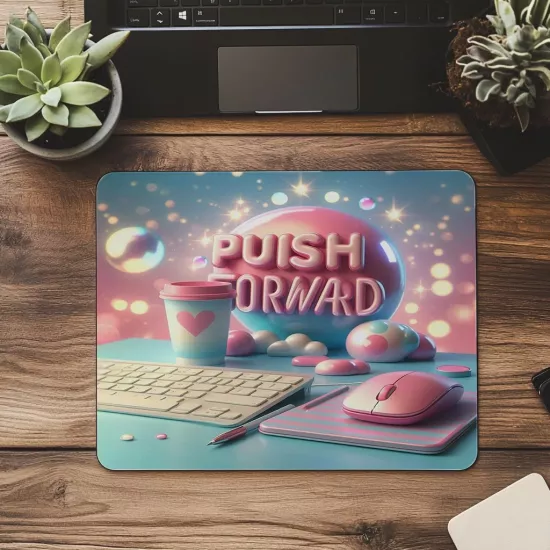 Canlı Renklerle İleriye Odaklan Mouse Pad - 19x23 cm 2 mm Dikdörtgen İthal Baskılı Mouse Pad