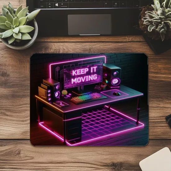 Gamer Tarzı Canlı Renkli Motivasyon Mousepad - 19x23 cm 2 mm Dikdörtgen İthal Baskılı Mouse Pad