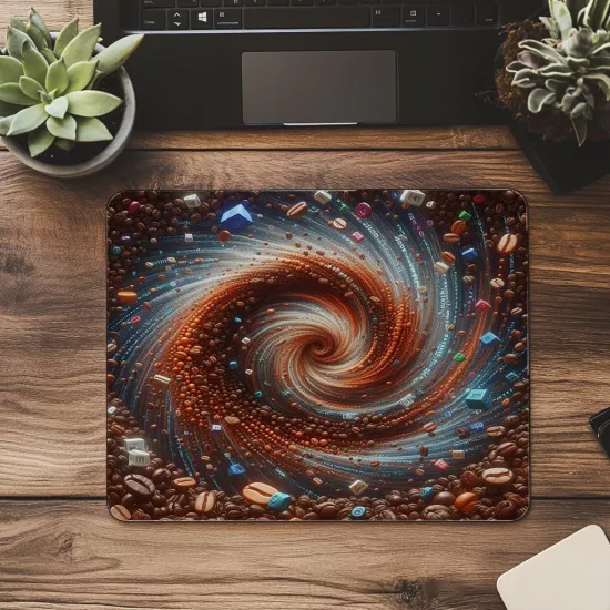 HTML Etiketli Sanatsal Mouse Pad Tasarımı - 19x23 cm 2 mm Dikdörtgen İthal Baskılı Mouse Pad