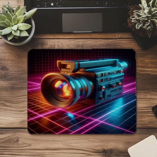 VHS Estetiği ile 90’lar Mousepad - 19x23 cm 2 mm Dikdörtgen İthal Baskılı Mouse Pad