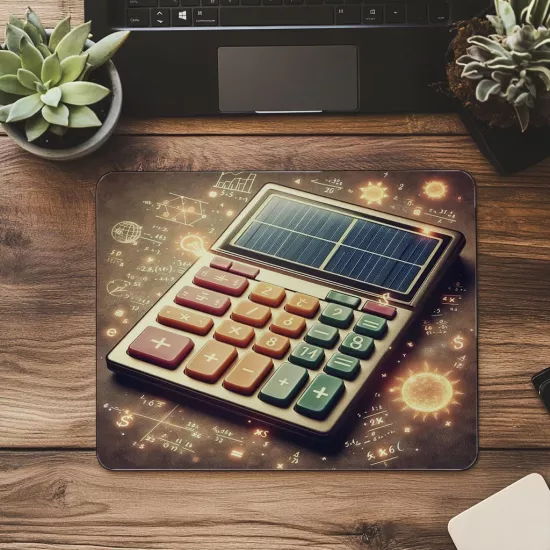 Glowing Tuşlu Hesap Makinesi Mousepad - 19x23 cm 2 mm Dikdörtgen İthal Baskılı Mouse Pad