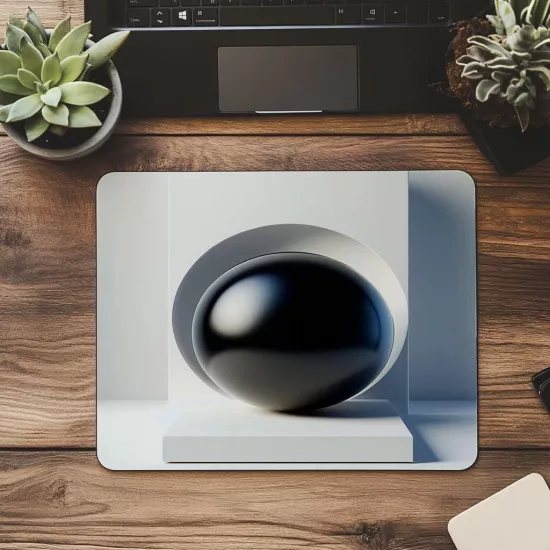 Modern Minimal Kompozisyonlu Mouse Pad - 19x23 cm 2 mm Dikdörtgen İthal Baskılı Mouse Pad