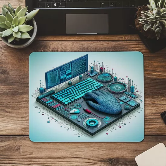 Blinking Işıklı Eski PC Mousepad - 19x23 cm 2 mm Dikdörtgen İthal Baskılı Mouse Pad