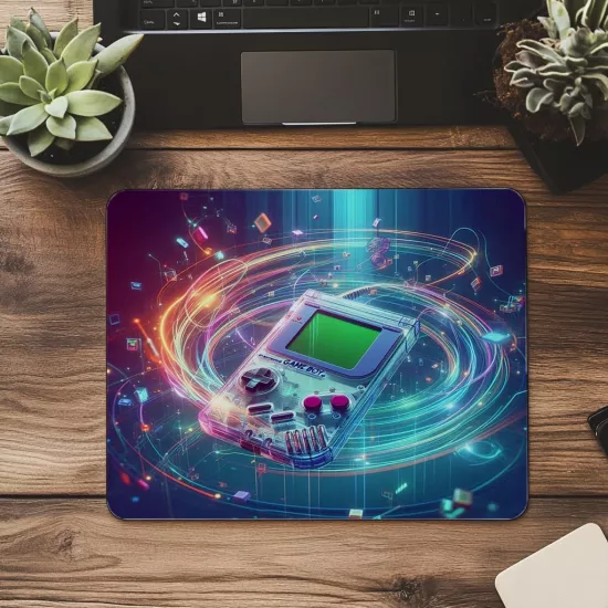 El Konsolu ve Işık İzleri Tasarımlı Mousepad - 19x23 cm 2 mm Dikdörtgen İthal Baskılı Mouse Pad
