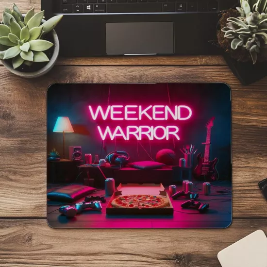 Piksel Stil Enerjik Mousepad – Weekend - 19x23 cm 2 mm Dikdörtgen İthal Baskılı Mouse Pad
