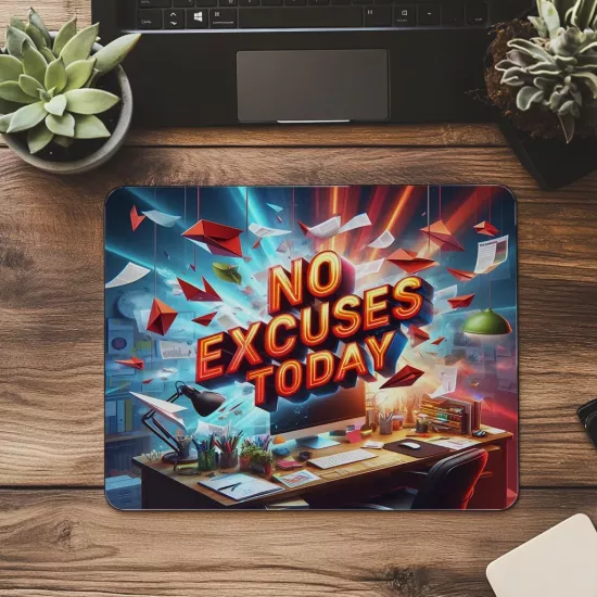 Günün En Net Mesajı Mousepad – 3D Parlak Tasarım - 19x23 cm 2 mm Dikdörtgen İthal Baskılı Mouse Pad