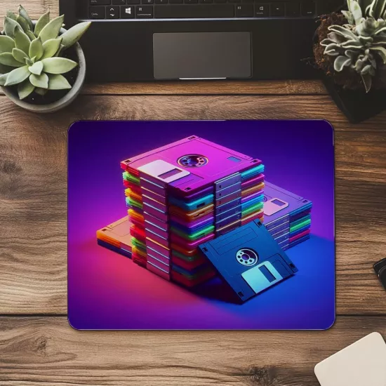 80’ler Veri Deposu Mouse Pad - 19x23 cm 2 mm Dikdörtgen İthal Baskılı Mouse Pad