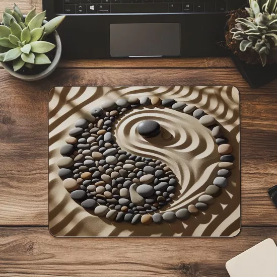 Spiritüel Dengeli Mouse Pad Tasarımı - 19x23 cm 2 mm Dikdörtgen İthal Baskılı Mouse Pad
