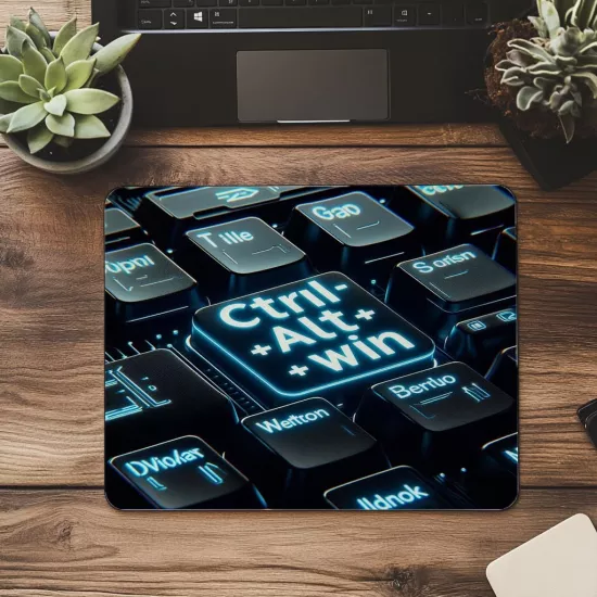 Monospace Fontlu Kombinasyon Mouse Pad - 19x23 cm 2 mm Dikdörtgen İthal Baskılı Mouse Pad