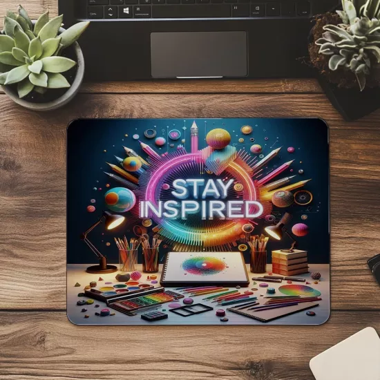 İlham Veren Parlak Mouse Pad – Yaratıcılığa Özel - 19x23 cm 2 mm Dikdörtgen İthal Baskılı Mouse Pad