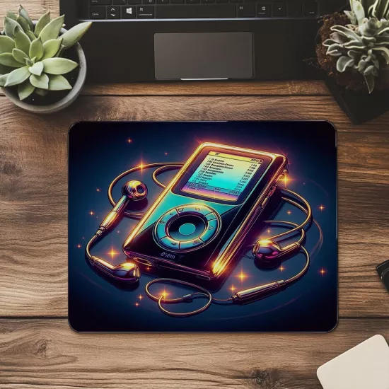 Mini Müzik Arşivi Temalı Mouse Pad - 19x23 cm 2 mm Dikdörtgen İthal Baskılı Mouse Pad