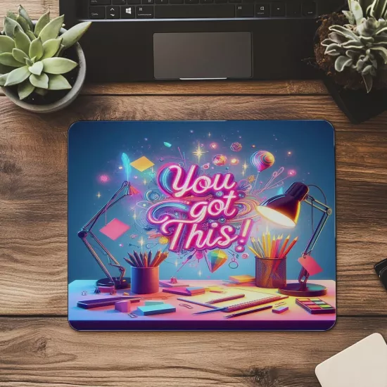 Esin Veren 3D Mouse Pad – You Got This! - 19x23 cm 2 mm Dikdörtgen İthal Baskılı Mouse Pad