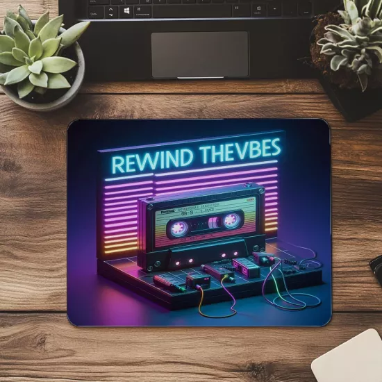 80’ler Ruhlu Müzik Mouse Pad – Parlak Tasarım - 19x23 cm 2 mm Dikdörtgen İthal Baskılı Mouse Pad