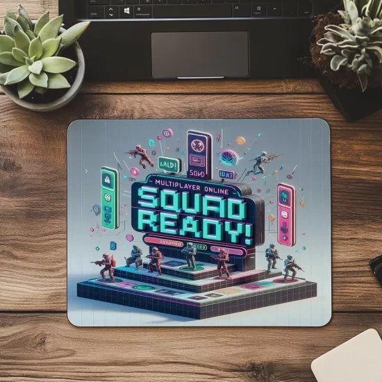 Arkadaşlarla Oyuna Hazır Mouse Pad Tasarımı - 19x23 cm 2 mm Dikdörtgen İthal Baskılı Mouse Pad