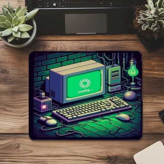 Büyük Tuşlu Klavye & Mouse Tasarımı - 19x23 cm 2 mm Dikdörtgen İthal Baskılı Mouse Pad