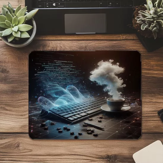 Dark Mode Kod Masası Mousepad – Hologramlı - 19x23 cm 2 mm Dikdörtgen İthal Baskılı Mouse Pad