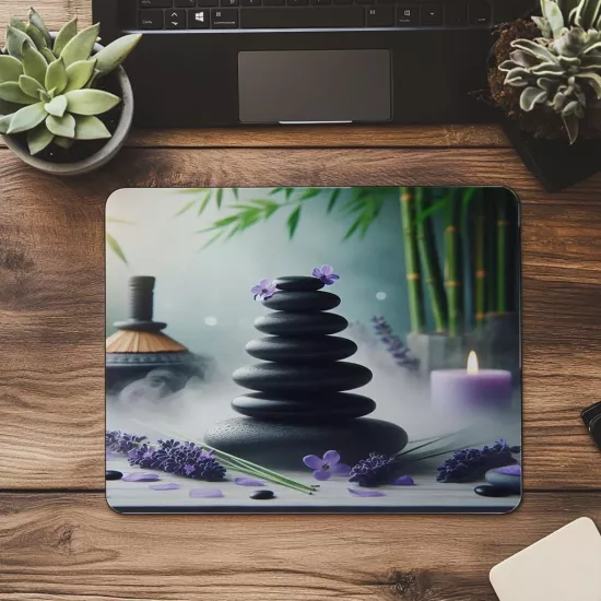 Üst Üste Dizilmiş Zen Taşları Mousepad - 19x23 cm 2 mm Dikdörtgen İthal Baskılı Mouse Pad