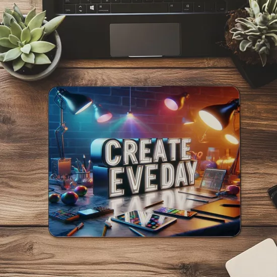 Create Every Day Yazılı 3D Mousepad - 19x23 cm 2 mm Dikdörtgen İthal Baskılı Mouse Pad