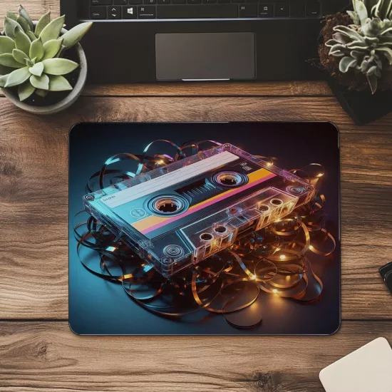 Glowing Tape & Ribbon Tasarımı Mouse Pad - 19x23 cm 2 mm Dikdörtgen İthal Baskılı Mouse Pad