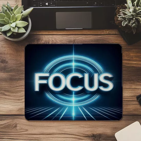 Fütüristik Görünümlü Focus Mouse Pad - 19x23 cm 2 mm Dikdörtgen İthal Baskılı Mouse Pad