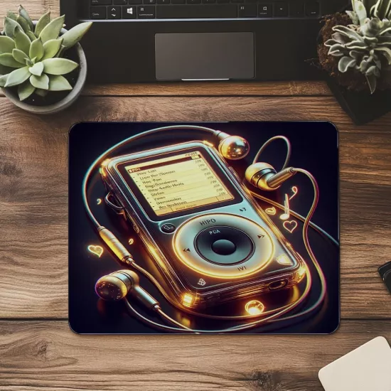 Eski MP3 Çalar Mousepad – Liste Görünümlü - 19x23 cm 2 mm Dikdörtgen İthal Baskılı Mouse Pad