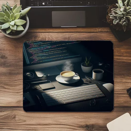 Sadece Kod Işığıyla Aydınlanan Mousepad - 19x23 cm 2 mm Dikdörtgen İthal Baskılı Mouse Pad