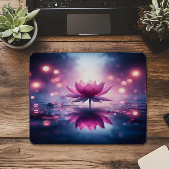 Zen Çiçek Temalı Sakinlik Mouse Pad - 19x23 cm 2 mm Dikdörtgen İthal Baskılı Mouse Pad