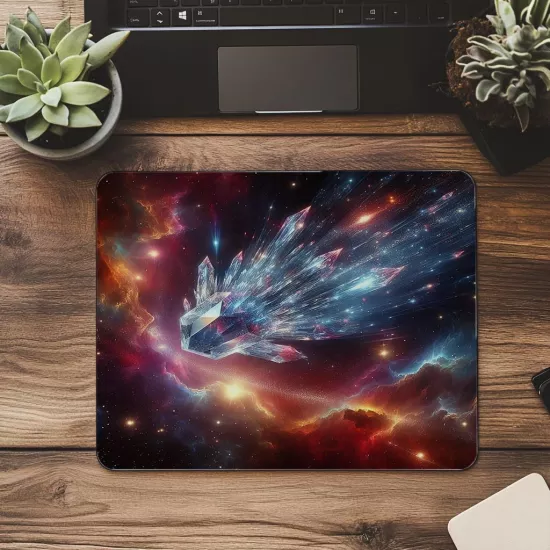 Kuyruklu Yıldız İzli Kozmik Mousepad - 19x23 cm 2 mm Dikdörtgen İthal Baskılı Mouse Pad