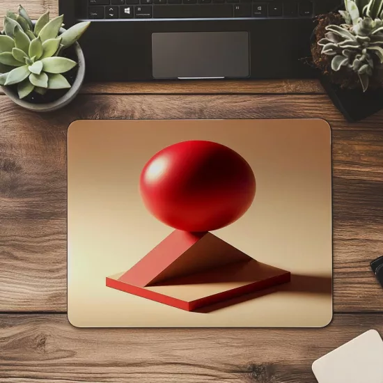 Kum Zeminli Sade Şekilli Mouse Pad - 19x23 cm 2 mm Dikdörtgen İthal Baskılı Mouse Pad