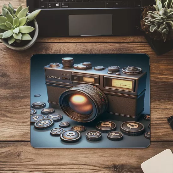Erken Dönem Dijital Kamera Mousepad - 19x23 cm 2 mm Dikdörtgen İthal Baskılı Mouse Pad